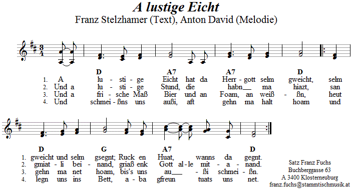 A lustige Eicht - Lieder