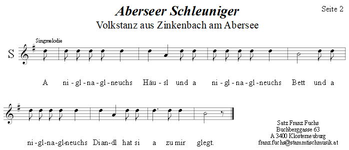 Aberseer Schleuniger Volkstanznoten