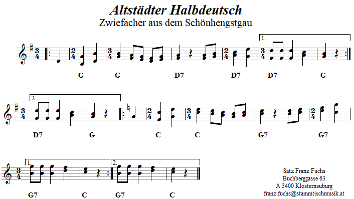 Altstädter Halbdeutsch, Zwiefacher