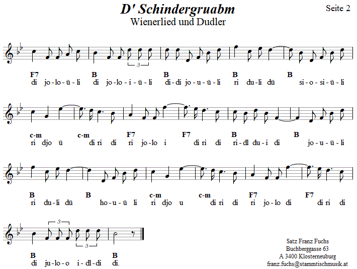 D'Schindergruabm - Lied und Dudler aus Wien