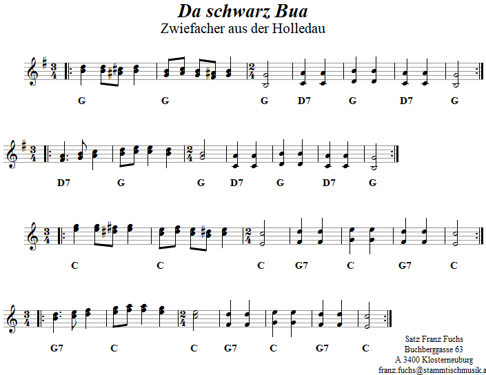 Da schwarz Bua, Zwiefacher