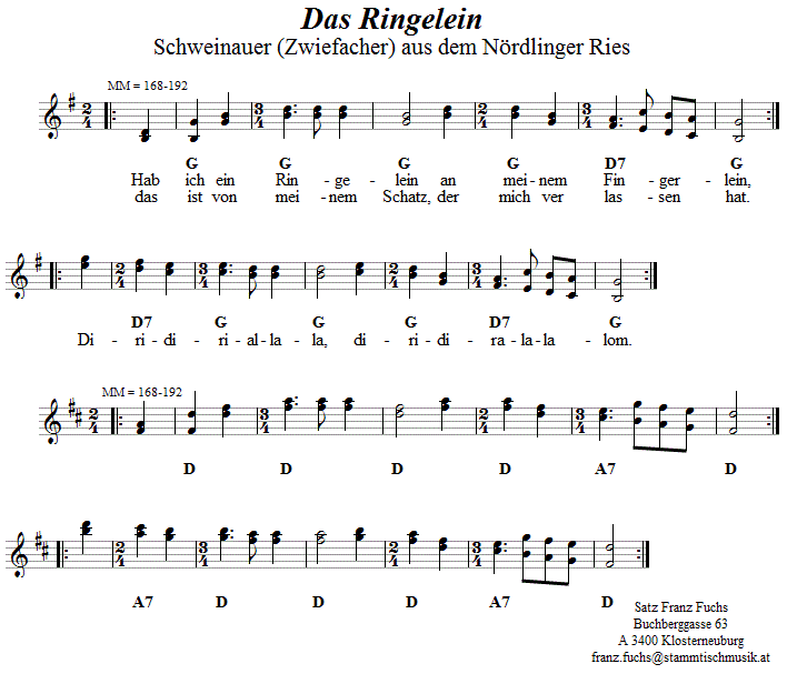 Das Ringelein, Schweinauer (Zwiefacher)