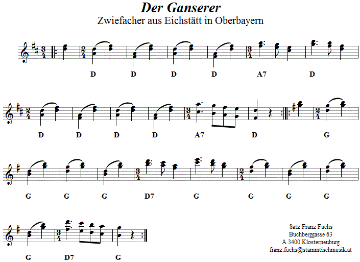 Der Ganserer, Zwiefacher