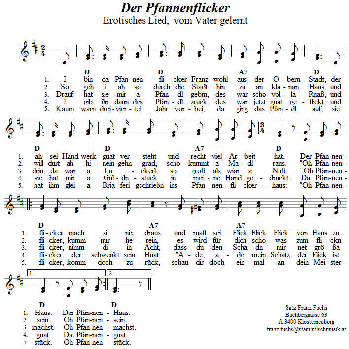 Der Pfannenflicker - Lieder - Volksmusik und Volkstanz im Alpenland