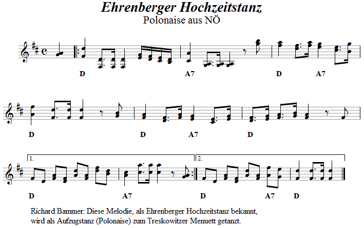 Polonaise aus Niederösterreich - Volkstanznoten