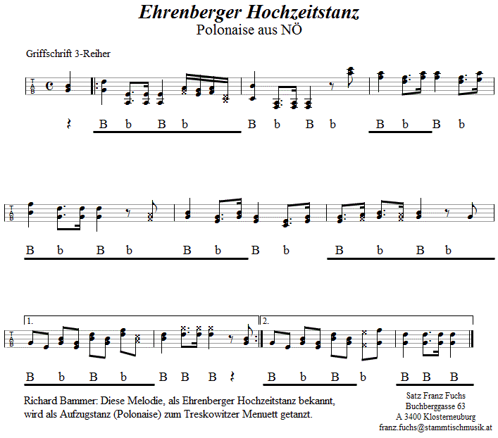 Polonaise aus Niederösterreich - in Griffschrift für Steirische Harmonika