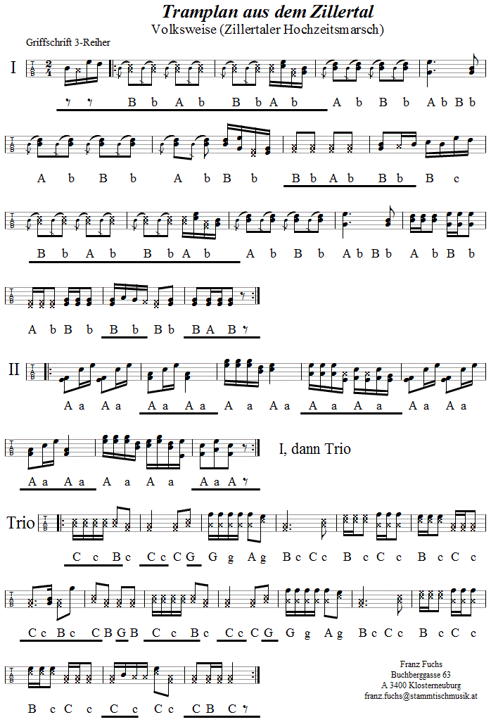 Tramplan (Zillertaler Hochzeitsmarsch) - Volksmusik im Wirtshaus