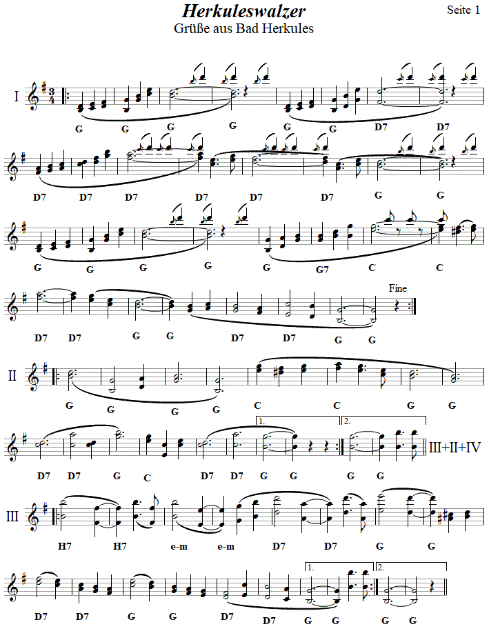 Herkuleswalzer von Pazeller (Grüße aus Bad Herkules)