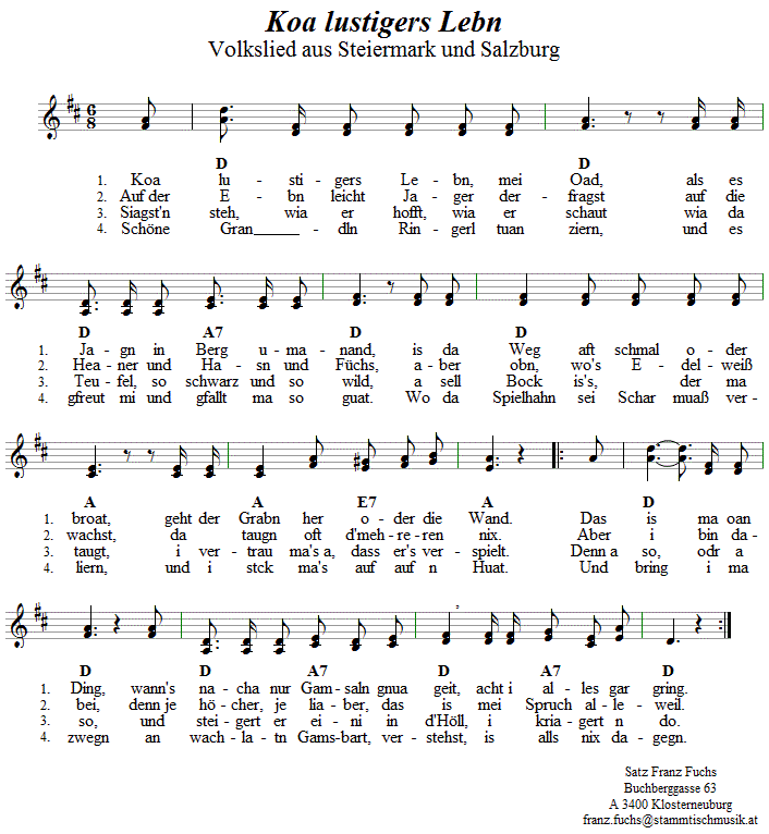 Koa lustigers Lebn - Lieder - Volksmusik und Volkstanz im Alpenland