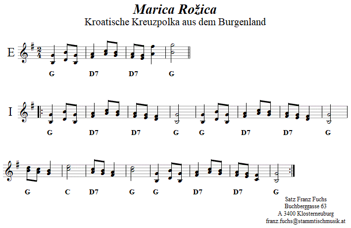 Marica Roica Volkstanznoten