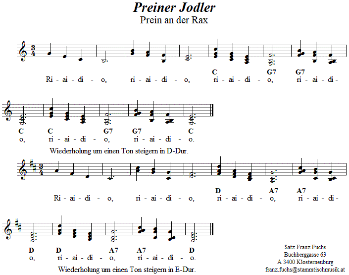 Der Preiner Jodler - Ri ai di o