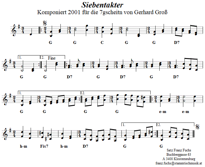 Siebentakter, Zwiefacher von Gerhard Groß