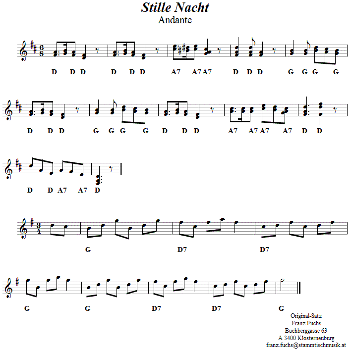 Herkunft des Liedes Stille Nacht, heilige Nacht