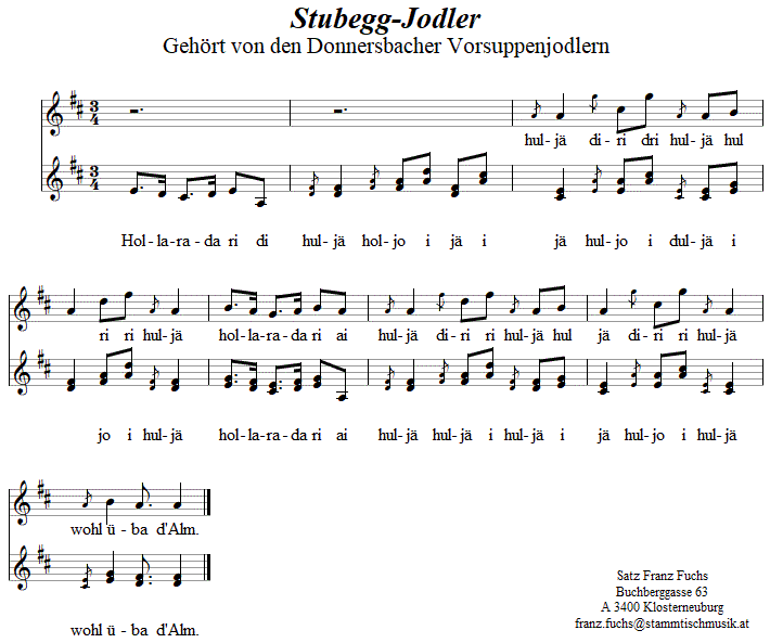 Stubegg-Jodler