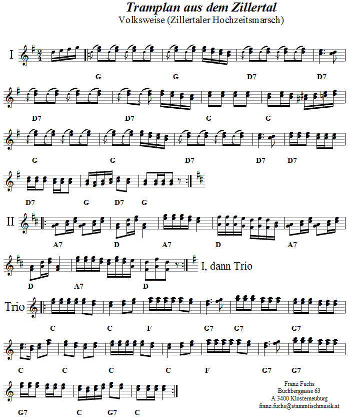 Tramplan (Zillertaler Hochzeitsmarsch) - Volksmusik im Wirtshaus